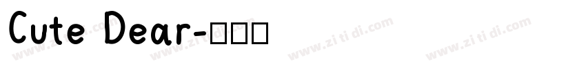 Cute Dear字体转换